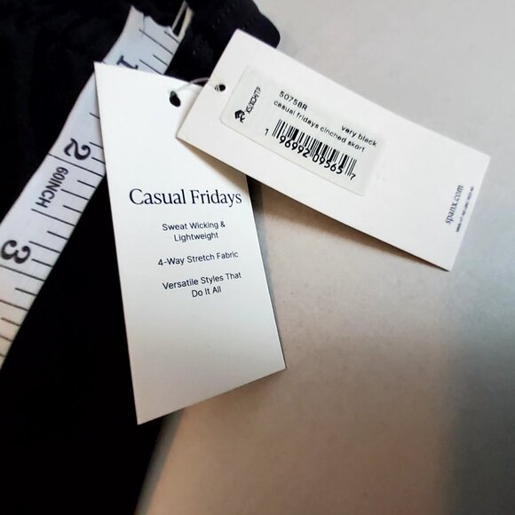 Spanx Casual Fridays Cinched Skort Very Black Sweat-Wicking Lightweight Size XS - Picture 8 of 11